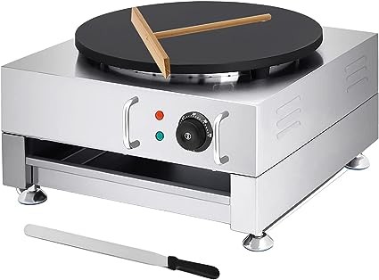 Electric Crepe Maker 16 Inch Large Pancake Machine Crepes Griddle With Wooden Spreader And Spatula